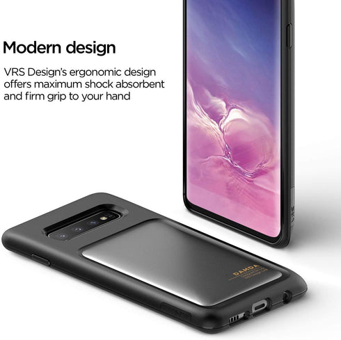 VRS Design Samsung Galaxy S10 Case Damda High Pro Shield - Steel Silver