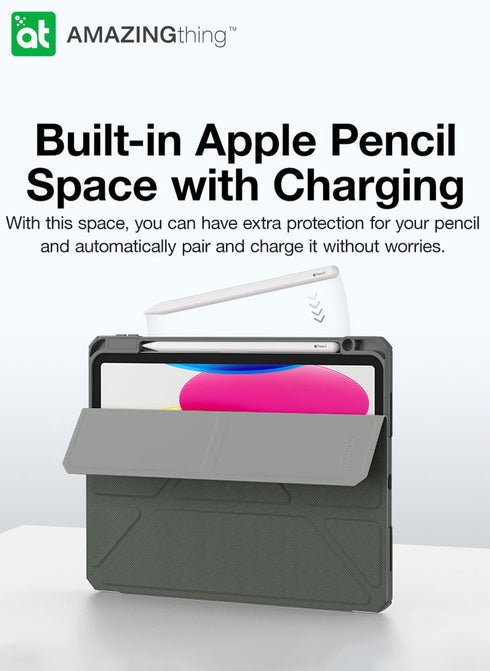 Amazing Thing iPad 10.9" (2022) 10th Gen Case Titan Pro (Pencil Storage Slot)