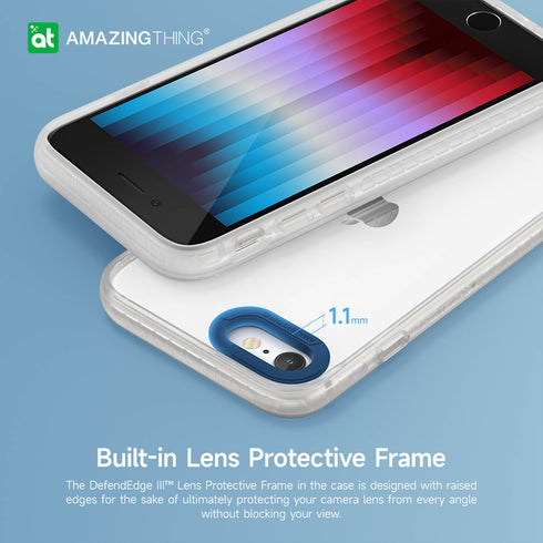 Amazing Thing iPhone SE 3 Case Titan PRO Clear with Lanyard