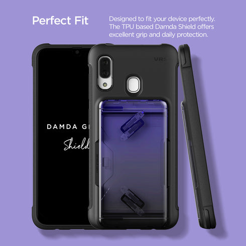 VRS Design Samsung Galaxy A30 case cover Damda Glide Shield - Solid Purple Black