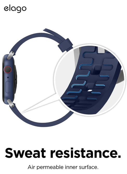 elago Apple Watch Band (44/42mm) Fluoro Rubber Strap