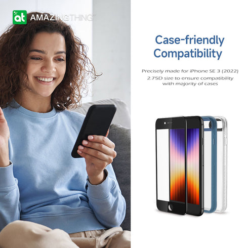 Amazing Thing iPhone SE 3 Tempered Glass Screen Protector Full Cover