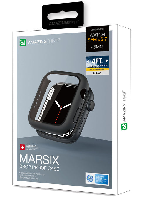 Amazing Thing Apple Watch (45mm) Case Marsix w/ built in Screen Protector