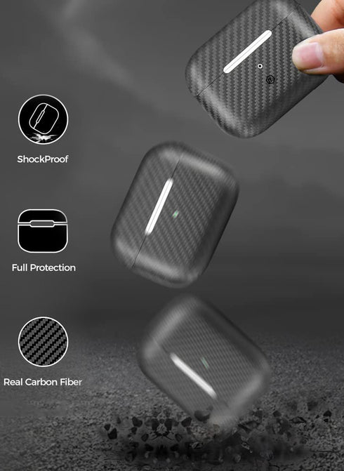 MONOCARBON AirPods PRO 2 Case Real Carbon Fiber