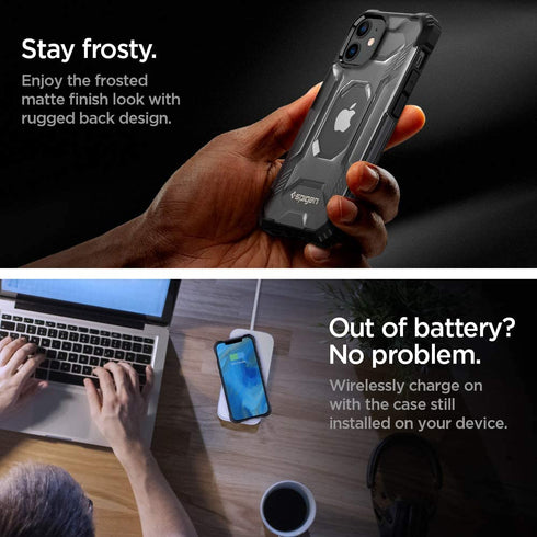 Spigen iPhone 12 Mini case cover Nitro Force - Matte Black