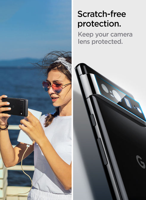 Spigen Google Pixel 7 PRO GLAStR EZ Fit Optik Camera Lens Screen Protector - Black