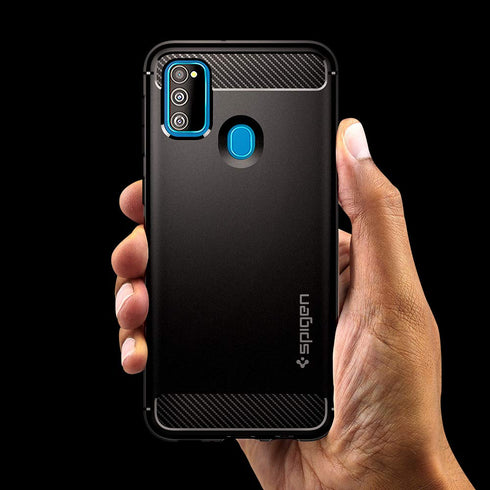 Spigen Samsung Galaxy M30s case cover Rugged Armor - Matte Black