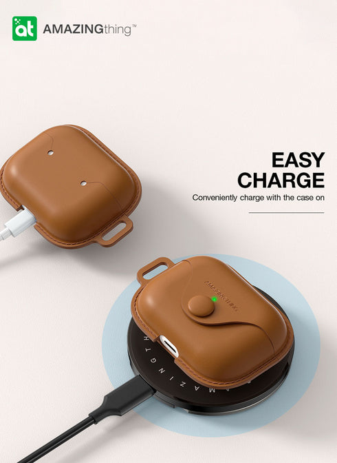 Amazing Thing AirPods Pro 2 / AirPods PRO Case Marsix Pro Leatherette with Lanyard