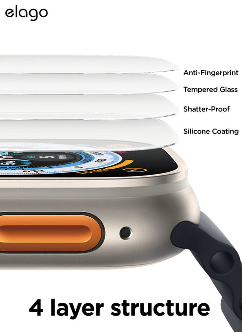elago Apple Watch ULTRA (49mm) Tempered Glass Screen Protector