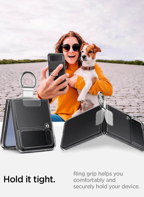 Spigen Samsung Galaxy Z Flip 4 Case Thin Fit Ring - Crystal Clear