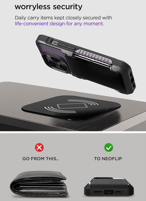 VRS Design iPhone 14 PRO Case Neo Flip