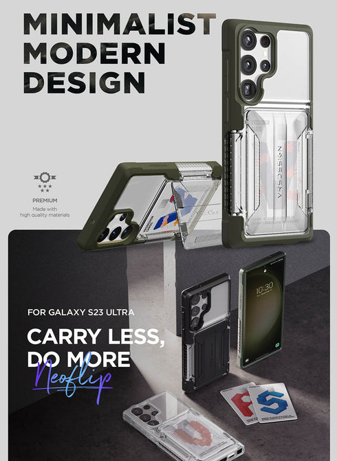 VRS Design Samsung Galaxy S23 ULTRA Case Neo Flip ACTIVE