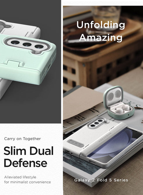 VRS Design Samsung Galaxy Z Fold 5 Case Terra Guard MODERN with Front Screen Protector