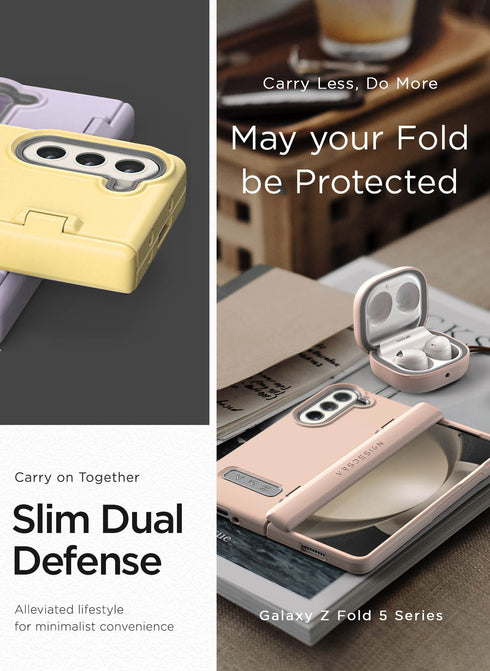 VRS Design Samsung Galaxy Z Fold 5 Case Terra Guard MODERN with Front Screen Protector