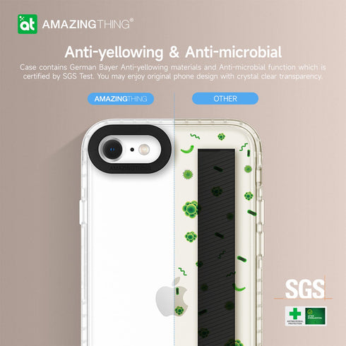 Amazing Thing iPhone SE 3 Case Titan Pro Clear with Band