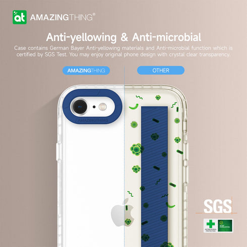 Amazing Thing iPhone SE 3 Case Titan Pro Clear with Band