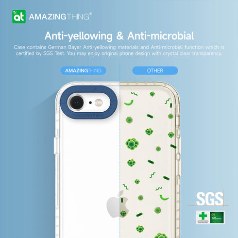 Amazing Thing iPhone SE 3 Case Titan PRO Clear with Lanyard