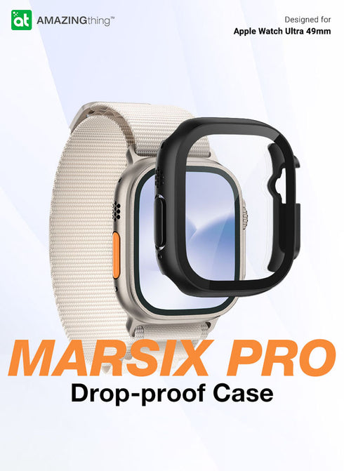 Amazing Thing Apple Watch ULTRA (49mm) Case Marsix PRO w/ built-in Full Glass Screen Protector
