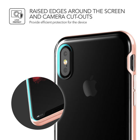 VRS Design iPhone X case cover Crystal Bumper - Rose Gold