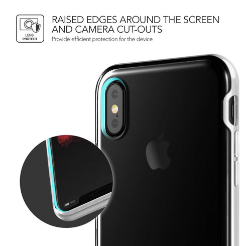 VRS Design iPhone X case cover Crystal Bumper - Silver