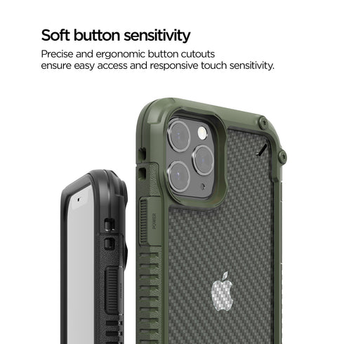 VRS Design iPhone 11 PRO case cover Crystal Mixx Pro - Green Carbon
