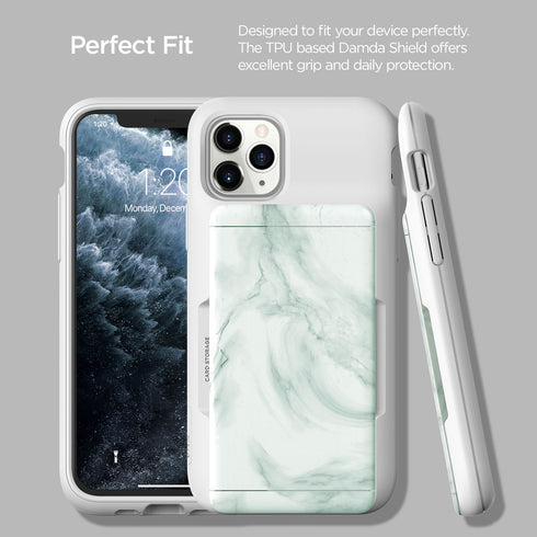 VRS Design iPhone 11 PRO case cover Damda Glide Shield - White Marble