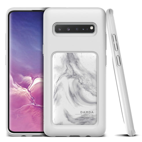 VRS Design Samsung Galaxy S10 case cover Damda High Pro Shield - White Marble