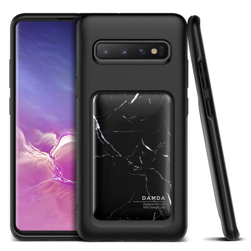 VRS Design Samsung Galaxy S10 PLUS case cover Damda High Pro Shield - Black Marble