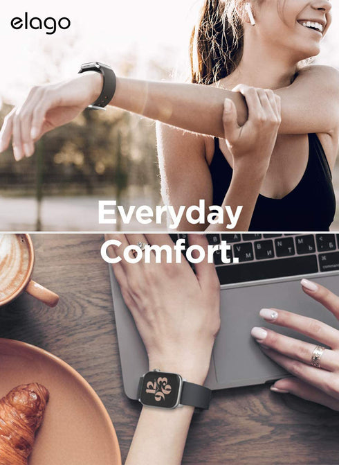 elago Apple Watch Band (44/42mm) Fluoro Rubber Strap