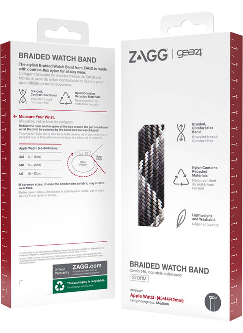 Gear4 Apple Watch (45/44/42mm) Braided Band (17.5cm)