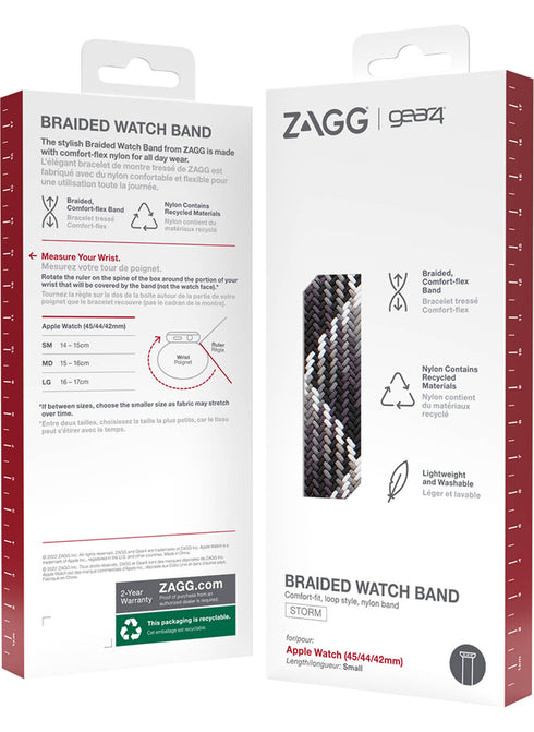 Gear4 Apple Watch (45/44/42mm) Braided Band (16.5cm)