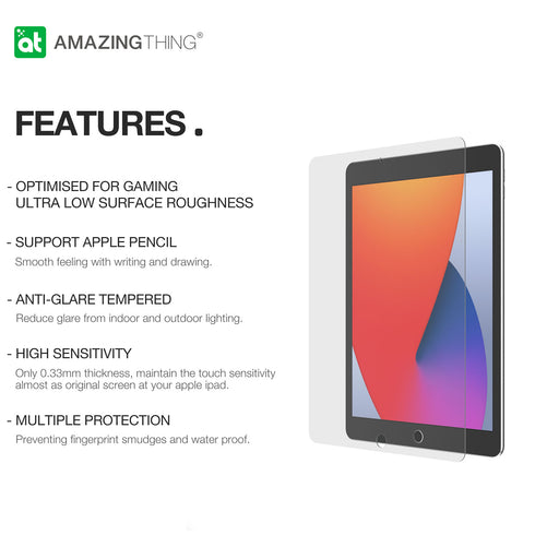 Amazing Thing iPad 10.2" (2020/2019) Tempered Glass Screen Protector Matte Game Pro