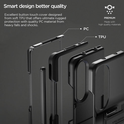 VRS Design Samsung Galaxy Z Fold 4 Case Quick Stand MODERN PRO