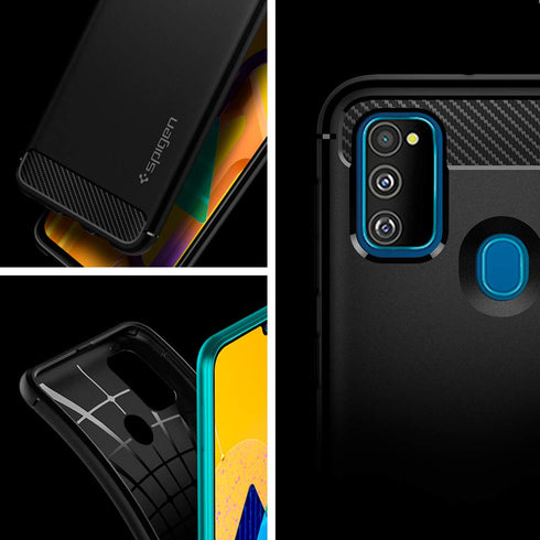 Spigen Samsung Galaxy M30s case cover Rugged Armor - Matte Black