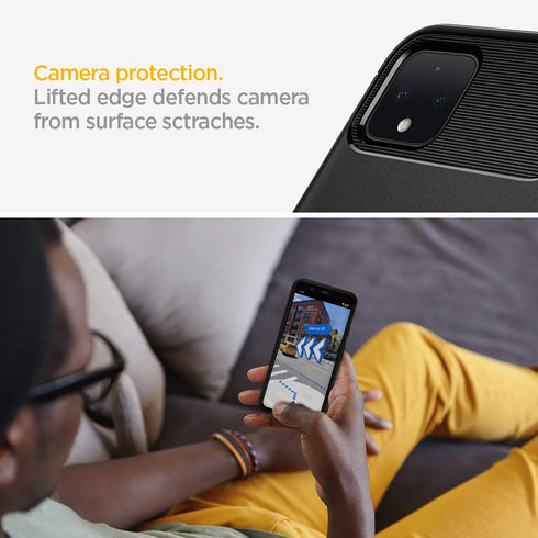 Spigen Google Pixel 4 XL case cover Rugged Armor - Matte Black