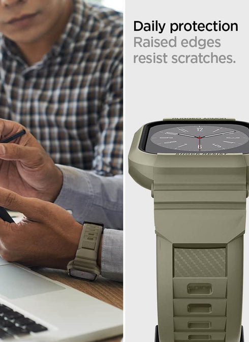 Spigen Apple Watch (45/44mm) Band with Case Rugged Armor PRO