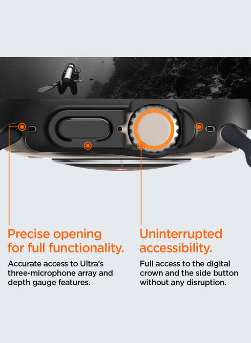 Spigen Apple Watch ULTRA (49mm) Case built-in Screen Protector Thin Fit 360