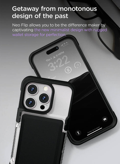 VRS Design iPhone 14 PRO Case Neo Flip