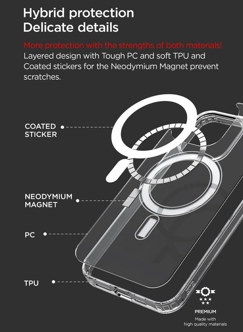 VRS Design iPhone 14 PLUS Case Crystal Mixx (MagSafe)