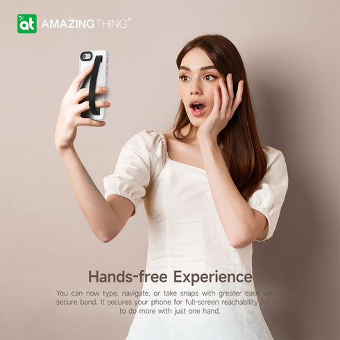 Amazing Thing iPhone SE 3 Case Titan Pro Clear with Band