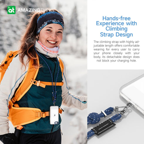 Amazing Thing iPhone SE 3 Case Titan PRO Clear with Lanyard