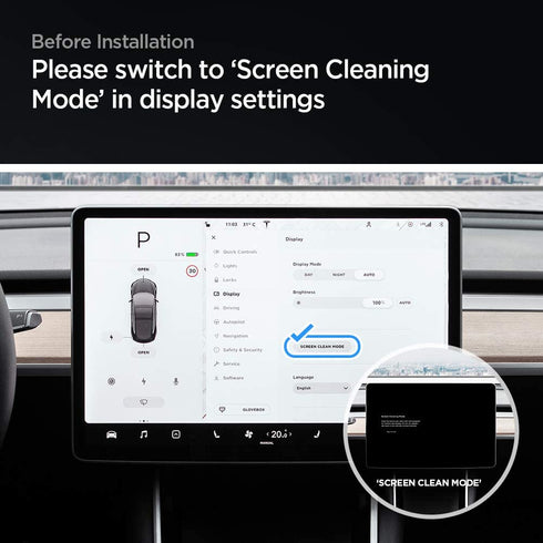 Spigen Tesla Model 3 (up to 2023) and Model Y Anti-Glare MatteTempered Glass Screen Protector GLAStR EZ FIT