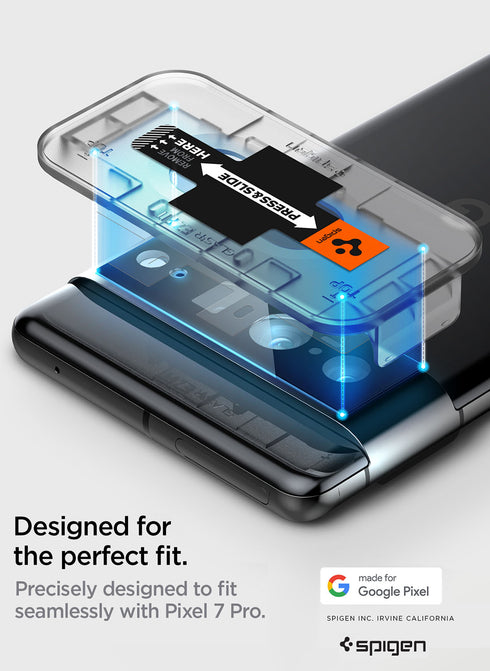 Spigen Google Pixel 7 PRO GLAStR EZ Fit Optik Camera Lens Screen Protector - Black