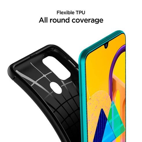 Spigen Samsung Galaxy M30s case cover Rugged Armor - Matte Black