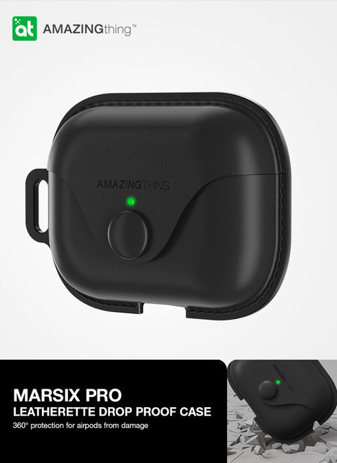 Amazing Thing AirPods Pro 2 / AirPods PRO Case Marsix Pro Leatherette with Lanyard