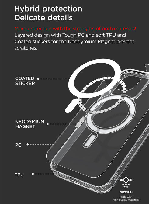 VRS Design iPhone 14 Pro MAX Case Crystal Mixx (MagSafe)