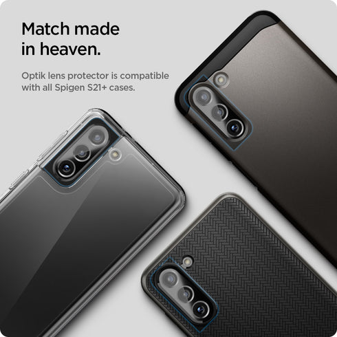Spigen Samsung Galaxy S21 PLUS GLAStR Optik Camera Lens Protector - Black