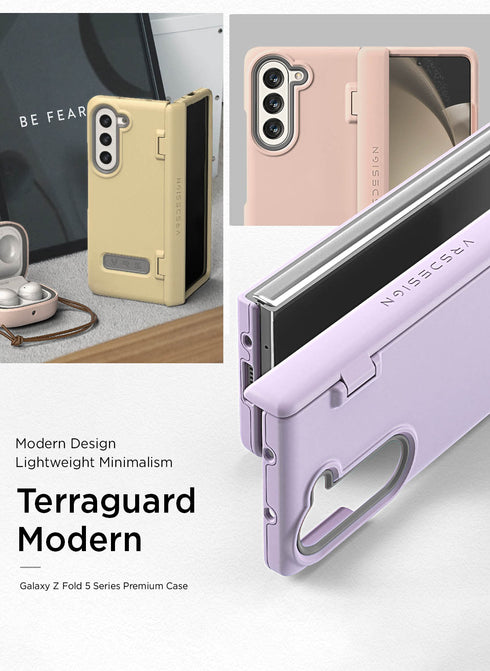 VRS Design Samsung Galaxy Z Fold 5 Case Terra Guard MODERN with Front Screen Protector