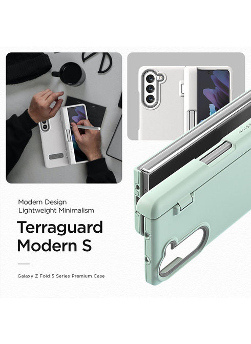 VRS Design Samsung Galaxy Z Fold 5 Case Terra Guard MODERN with S-Pen Holder and Front Screen Protector
