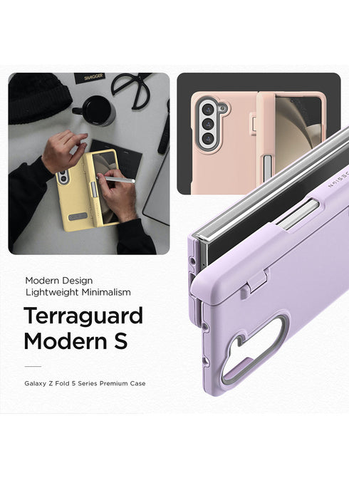 VRS Design Samsung Galaxy Z Fold 5 Case Terra Guard MODERN with S-Pen Holder and Front Screen Protector